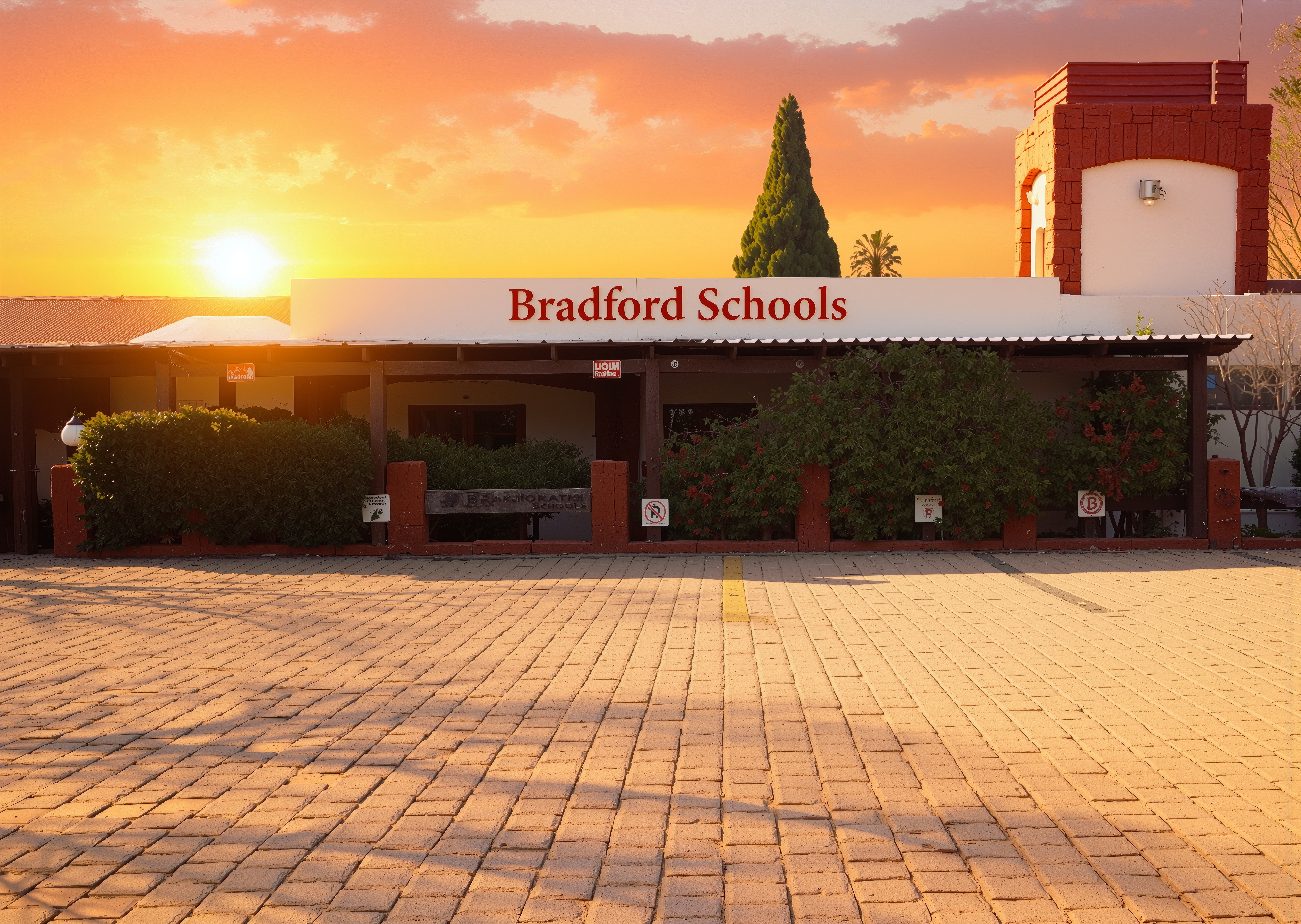 Bradford Schools at sunset
